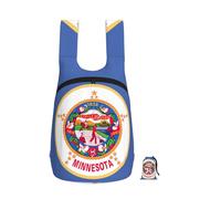 DUWAA Minnesota State Flag Print Foldable Hiking Shoulder Bags, Travel Lightweight Packable Daypack Backpack 10kg For Women Men