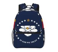DUWAA Mississippi State Flag Print Camping Backpack Gym Backpack With Adjustable Shoulder Straps Sturdy Work Bag Laptop Rucksack
