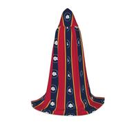 DUWAA Mississippi State Flag Print Halloween Hooded Cloak Cape Medieval Style For Christmas Party, Cosplay Masquerade Costumes