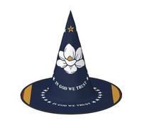 DUWAA Mississippi State Flag Print Print Halloween Hanging Witch Hats Costume Accessories, Decorations For Home, Yard, Porch-3pcs