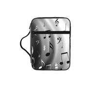 DUWAA Music Print 26Ã- 20 Cm Large Capacity Bible Cover Case, Study Supplies Tote Bag for Women and Christian