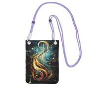 DUWAA Music Symbol Print Crossbody Bag For Women, Shoulder Bag Purse, Travel Sport Mini Phone Bag, Phone Wallet, Purple, One Size