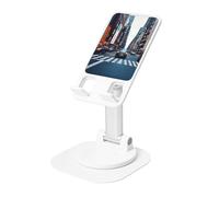 DUWAA New York City Print 360°Rotating Cell Phone Stand, Adjustable Cell Phone Holder,Foldable Portable Phone Holder