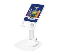 DUWAA New York Flag Print 360°Rotating Cell Phone Stand, Adjustable Cell Phone Holder,Foldable Portable Phone Holder