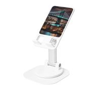 DUWAA New York Manhattan Bridge Night Print 360°Rotating Cell Phone Stand, Adjustable Cell Phone Holder,Foldable Portable Phone Holder