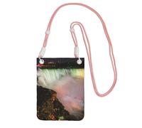 DUWAA Niagara Falls Print Small Crossbody Bags For Women Trendy, Phone Purse With Adjustable Strap,For Hiking Travel, Pink, One Size