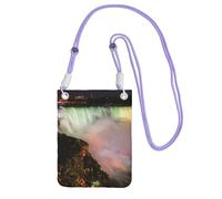 DUWAA Niagara Falls Print Small Crossbody Bags For Women Trendy, Phone Purse With Adjustable Strap,For Hiking Travel, Purple, One Size