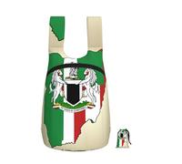 DUWAA Nigeria Flag Map With Horse Pattern Print Portable Daypack, Foldable Lightweight Storage Shoulder Backpack Bag For Travel Hicking Outdoor
