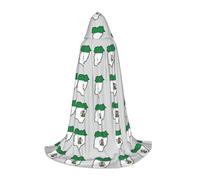 DUWAA Nigeria Flag Map01 Print Medieval Cloak Wizard Robe Cloak With Hood Renaissance Cape Halloween Costume Cosplay Prop