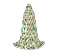 DUWAA Nigeria Flag Map02 Print Medieval Cloak Wizard Robe Cloak With Hood Renaissance Cape Halloween Costume Cosplay Prop