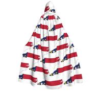 DUWAA North Carolina state Flag Map print Cloak with Hood for Men Women, Hooded Cape Cloak Unisex Halloween Witch Vampire Costume