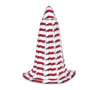 DUWAA North Carolina State Flag Map Print Halloween Costume Clothes Halloween Medieval Costume Cape For Women Men Renaissance Hooded Cloak