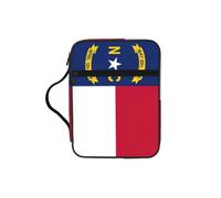 DUWAA North Carolina State Flag Print 26Ã- 20 Cm Large Capacity Bible Cover Case, Study Supplies Tote Bag for Women and Christian
