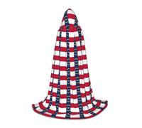 DUWAA North Carolina State Flag Print Halloween Hooded Cloak Cape Medieval Style For Christmas Party, Cosplay Masquerade Costumes