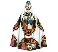 DUWAA Norway Bergen Houses print Cloak With Hood Unisex Medieval Cloak Wizard Robe Renaissance Cape Halloween Costume Cosplay