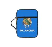 DUWAA Oklahoma State Flag Print 26Ã- 20 Cm Large Capacity Bible Cover Case, Study Supplies Tote Bag for Women and Christian