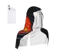 DUWAA Outer Space Galaxy Solar System Print Cooling Neck Towel, Portable Hooded Instant Cool Sports Wraps Ot Summer For Sports Yoga Workout