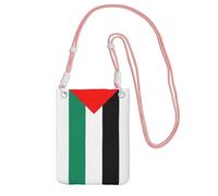 DUWAA Palestine Flag Print Crossbody Bag For Women, Shoulder Bag Purse, Travel Sport Mini Phone Bag, Phone Wallet