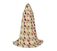 DUWAA Papua New Guinea Flag Map02 Print Medieval Cloak Wizard Robe Cloak With Hood Renaissance Cape Halloween Costume Cosplay Prop