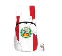 DUWAA Peru Flag Map Print Packable Backpack 16l Gym Backpack Portable Storage Carry On Backpack Travel Bag For Men Women