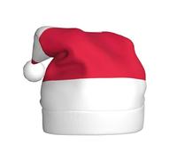 DUWAA Polish Flag Print Christmas Hats For Adult, Santa Hat Unisex, Comfort Xmas Hat For New Year Festive Party