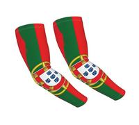 DUWAA Portugal Flag With Country Print Cooling Arm Sleeves For Men Women, Arm Sleeves With Thumb Hole, For Work Sport Tattoo Cover Up