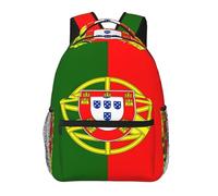 DUWAA Portuguese Flag Print Camping Backpack Gym Backpack With Adjustable Shoulder Straps Sturdy Work Bag Laptop Rucksack