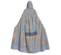 DUWAA Programming Code print Men's Cosplay Cloak Robe Costume Halloween Hooded Uniform Medieval Cloak Wizard Robe