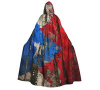 DUWAA puerto rico wallpaper flag print Halloween Hooded Robe Cloak for Adult Men Women Wizard Vampire Knight Fancy Cool Cape Costume