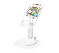 DUWAA Rainbow Clouds Raindrop 1 Print 360° Rotation Phone Stand,Adjustable Cell Phone Holder, for Desk Home Office and Video Calls