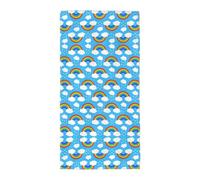 DUWAA Rainbow Clouds Raindrop Print Quick Drying Towels, Premium Towels Soft And Absorbent Microfiber Hand Bath Washcloths Towel