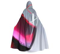 DUWAA Red Wine Bottle Glass print Halloween Hooded Robe Cloak for Adult Men Women Wizard Vampire Knight Fancy Cool Cape Costume
