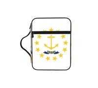 DUWAA Rhode Island State Flag Print 26Ã- 20 Cm Large Capacity Bible Cover Case, Study Supplies Tote Bag for Women and Christian