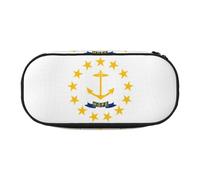 DUWAA Rhode Island State Flag print Functional Stationery Pouch Portable Pencil Bags Pencil case, Lightweight Pencil Pouch