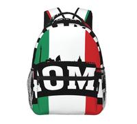 DUWAA Roman City Print Rucksack Bag For Men Women High-Capacity Vacuum Backpack Multi-Layer Design Travel Backpack