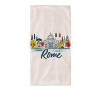 DUWAA Rome Cityscape With Italian Print Soft Towels For Bathroom, Absorbent Bath Hand Washcloth Microfiber Towels For Body Drying