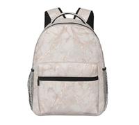 DUWAA Rose Gold Marble Print Rucksack Bag For Men Women High-Capacity Vacuum Backpack Multi-Layer Design Travel Backpack