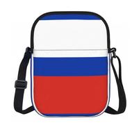 DUWAA Russian Flag Print Adjustable Strap Oxford Sling Bag, Small Water-Resistant Crossbody Purse For Travel