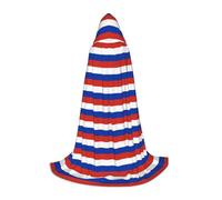 DUWAA Russian Flag Print Medieval Cloak Wizard Robe Cloak With Hood Renaissance Cape Halloween Costume Cosplay Prop