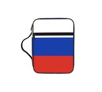 DUWAA Russian Flag Print Multi Functional Bible Bag Cosmetic Bags with Handle Waterproof Pencil Case with Compartments