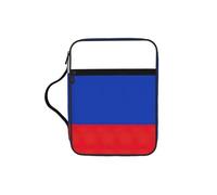 DUWAA Russian Flag Print Multi Functional Bible Bag Cosmetic Bags with Handle Waterproof Pencil Case with Compartments