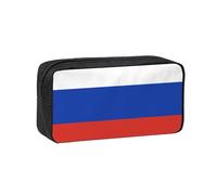 DUWAA Russian Flag Print Pencil Case Large Capacity Pencil Pouch Marker Pen Bag Coin Pouch Office Stationery Organizer