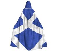 DUWAA Scottish retro print Cloak with Hood for Men Women, Hooded Cape Cloak Unisex Halloween Witch Vampire Costume