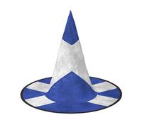 DUWAA Scottish Retro Print Witch Hat Witches Hats Halloween Women Adult Wizard Men Costume Cosplay Party Accessory-1pcs