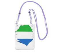 DUWAA Sierra Leone Flag Map Print Small Crossbody Bags For Women Trendy, Phone Purse With Adjustable Strap,For Hiking Travel, Purple, One Size