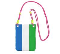 DUWAA Sierra Leone Flag Print Crossbody Bag For Women, Shoulder Bag Purse, Travel Sport Mini Phone Bag, Phone Wallet, Fuchusia, One Size