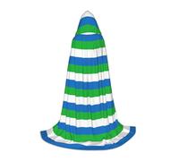 DUWAA Sierra Leone Flag Print Medieval Cloak Wizard Robe Cloak With Hood Renaissance Cape Halloween Costume Cosplay Prop