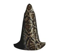 DUWAA Snake Skin Print Halloween Costume Clothes Halloween Medieval Costume Cape For Women Men Renaissance Hooded Cloak