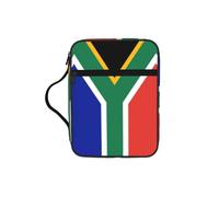 DUWAA South Africa Flag Print Multi Functional Bible Bag Cosmetic Bags with Handle Waterproof Pencil Case with Compartments