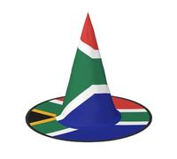 DUWAA South Africa Flag Print Witch Hat Witches Hats Halloween Women Adult Wizard Men Costume Cosplay Party Accessory-1pcs